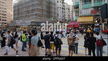 Kwun Tong, Hong Kong 27 May 2021: Hong Kong residential district Stock Photo