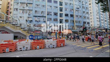 Kwun Tong, Hong Kong 27 May 2021: Hong Kong residential district Stock Photo