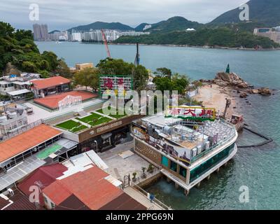 Lei Yue Mun, Hong Kong 22 November 2021: Top view of Fishing village Stock Photo