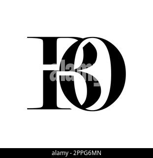 Monogram Logo vector Initial Letters BO Stock Vector