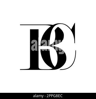 Monogram Logo vector Initial Letters BC Stock Vector