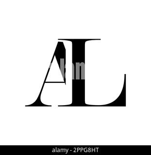 Monogram Logo vector Initial Letters AL Stock Vector