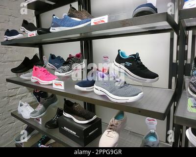 Skechers on the shelf in Aventura Mall, Florida, USA Stock Photo