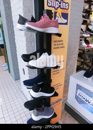 Skechers on the shelf in Aventura Mall, Florida, USA Stock Photo