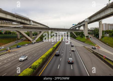 Lin Kou, Taiwan, 15 June 2022: National Highway number one in Taiwan Stock Photo