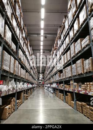 It is a warehouse of a large-scale shopping center Stock Photo