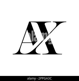 Monogram Logo vector Initial Letters AX Stock Vector