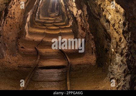 Old Mine Tunnel Stock Photo