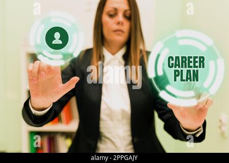 Writing displaying text Career Plan. Internet Concept ongoing process where you Explore your interests and abilities Stock Photo