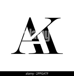 Monogram Logo vector Initial Letters AK Stock Vector