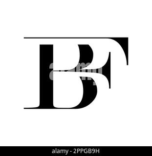 Monogram Logo vector Initial Letters BF Stock Vector