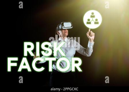 Handwriting text Risk Factor. Business showcase Something that rises the chance of a person developing a disease Stock Photo