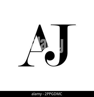 Monogram Logo vector Initial Letters AJ Stock Vector