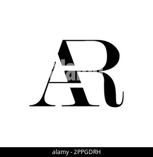 Monogram Logo vector Initial Letters AR Stock Vector