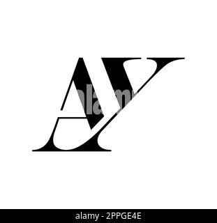 Monogram Logo vector Initial Letters AY Stock Vector