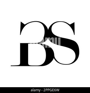 Monogram Logo vector Initial Letters BS Stock Vector