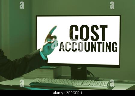 Handwriting text Cost Accounting. Business overview the recording of all the costs incurred in a business Stock Photo