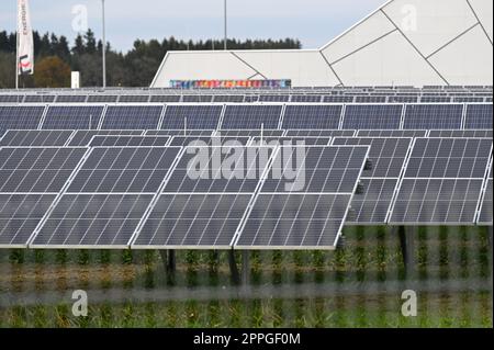 Photovoltaic power plant in Upper Austria Stock Photo