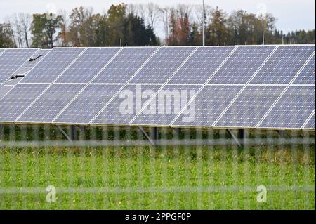 Photovoltaic power plant in Upper Austria Stock Photo