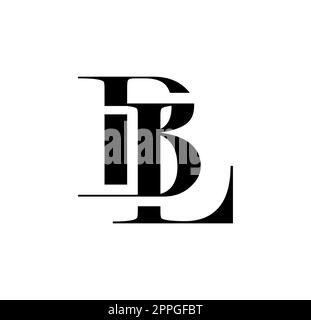 Monogram Logo vector Initial Letters BL Stock Vector