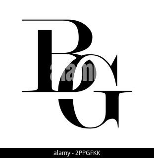 Monogram Logo vector Initial Letters BG Stock Vector
