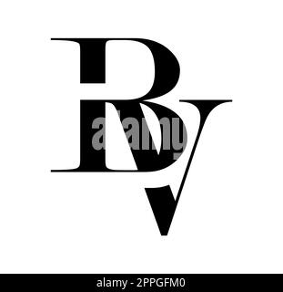 Monogram Logo vector Initial Letters BV Stock Vector