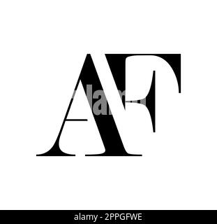 Monogram Logo vector Initial Letters AF Stock Vector