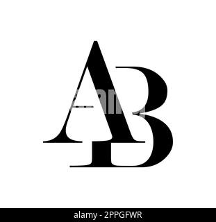 Monogram Logo vector Initial Letters AB Stock Vector