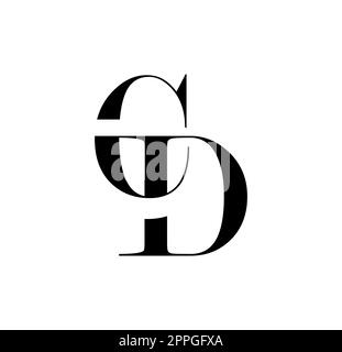 Monogram Logo vector Initial Letters CD Stock Vector