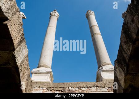 Agora Ören Yeri in Izmir, Turkey is a magnificent ancient site that showcases the remnants of a once-great marketplace and cultural hub. Stock Photo