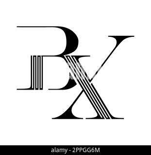 Monogram Logo vector Initial Letters BX Stock Vector