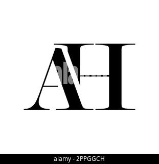 Monogram Logo vector Initial Letters AH Stock Vector