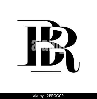 Monogram Logo vector Initial Letters BR Stock Vector