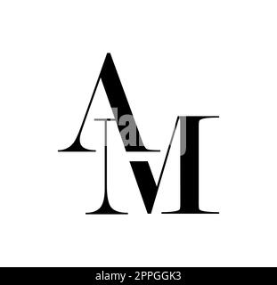 Monogram Logo vector Initial Letters AN Stock Vector