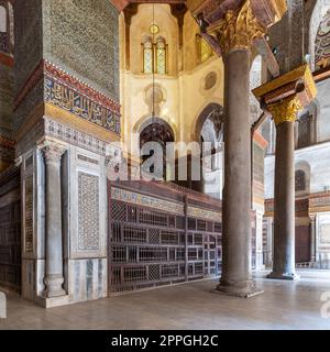 Interior view of Mausoleum of Sultan Qalawun, Sultan Qalawun Complex, Moez Street, Cairo, Egypt Stock Photo