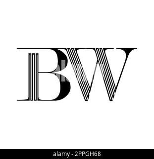 Monogram Logo vector Initial Letters BW Stock Vector