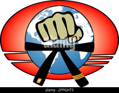 Martial art colored simbol, logo. Karate creative design emblem Stock ...