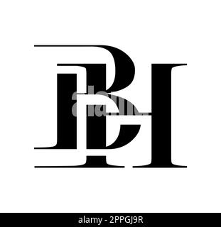 Monogram Logo vector Initial Letters BH Stock Vector
