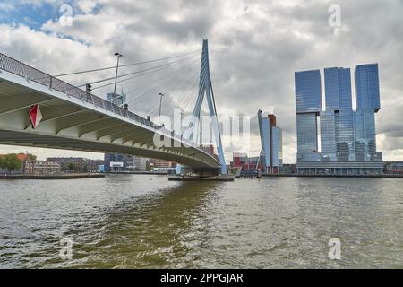 Rotterdam sightseeing near the center, boat trip Stock Photo