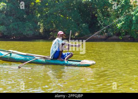 The Hikkaduwa Lake in the north-east of the same touristy town Hikkaduwa in Sri Lanka Stock Photo