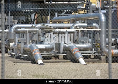 Haidach gas storage facility in StraÃŸwalchen (Salzburg, Austria) Stock Photo