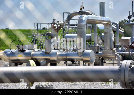 Haidach gas storage facility in StraÃŸwalchen (Salzburg, Austria) Stock Photo