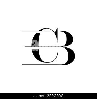 Monogram Logo vector Initial Letters CB Stock Vector