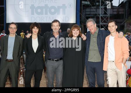 Alexander Bickel,Lucia Staubach,Joerg Hartmann,Stefanie Reinsperger,Richard Huber,Rick Okon,10 Jahre Tatort Dortmund ,Dortmund,Heinz-Nixdorf-Strasse,27.08.2022 Stock Photo