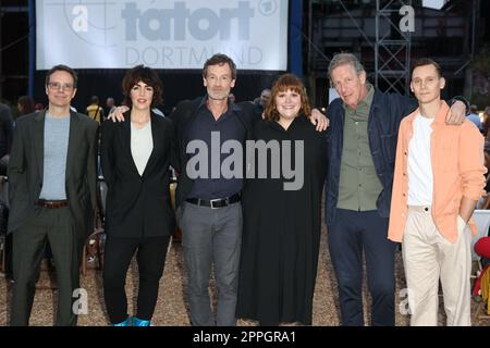 Alexander Bickel,Lucia Staubach,Joerg Hartmann,Stefanie Reinsperger,Richard Huber,Rick Okon,10 Jahre Tatort Dortmund ,Dortmund,Heinz-Nixdorf-Strasse,27.08.2022 Stock Photo