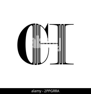 Monogram Logo vector Initial Letters CH Stock Vector