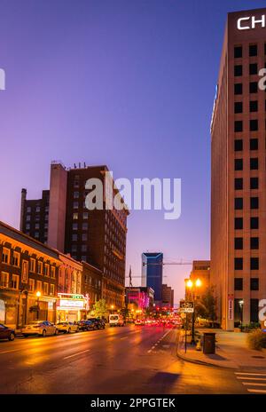 Lexington Main street at night Stock Photo - Alamy
