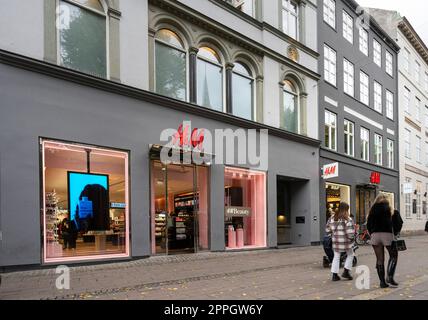 H&M brand shop in Copenhagen, Denmark Stock Photo