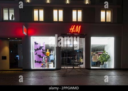 H&M brand shop in Copenhagen, Denmark Stock Photo