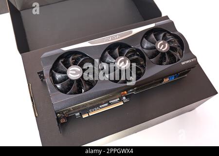 EVGA Geforce RTX 3090 Nvidia GPU display Stock Photo